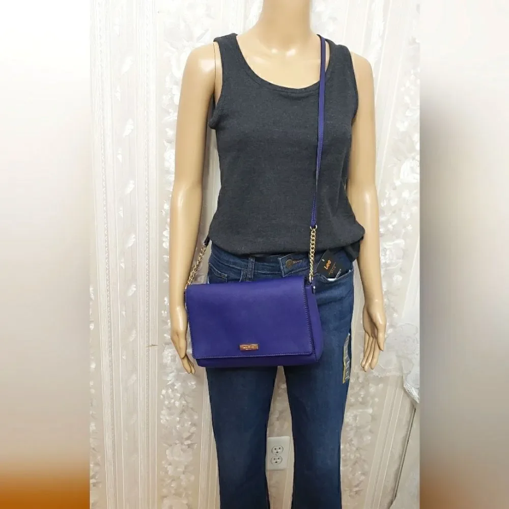Kate Spade Chain Crossbody Bag EUC Purplish Blue